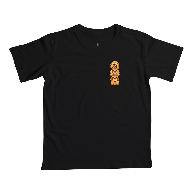 Ver, ouvir e falar versão Golden (minimal) - Camiseta Infantil
