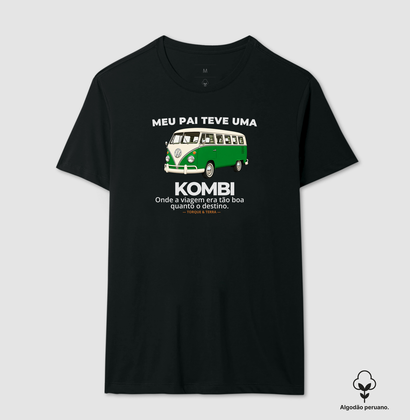 Meu pai teve uma - KOMBI - verde com off-white