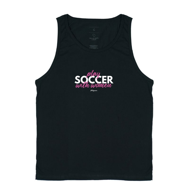 feminina de futebol estampa "play with women" joga bonita
