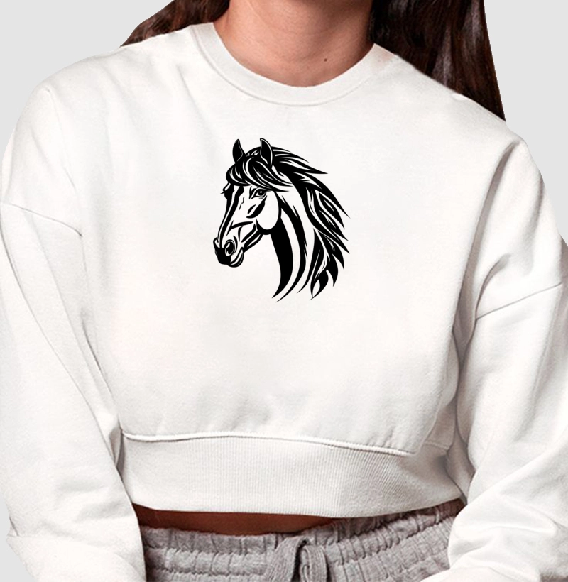 Horse Tatoo - Moletom Crooped