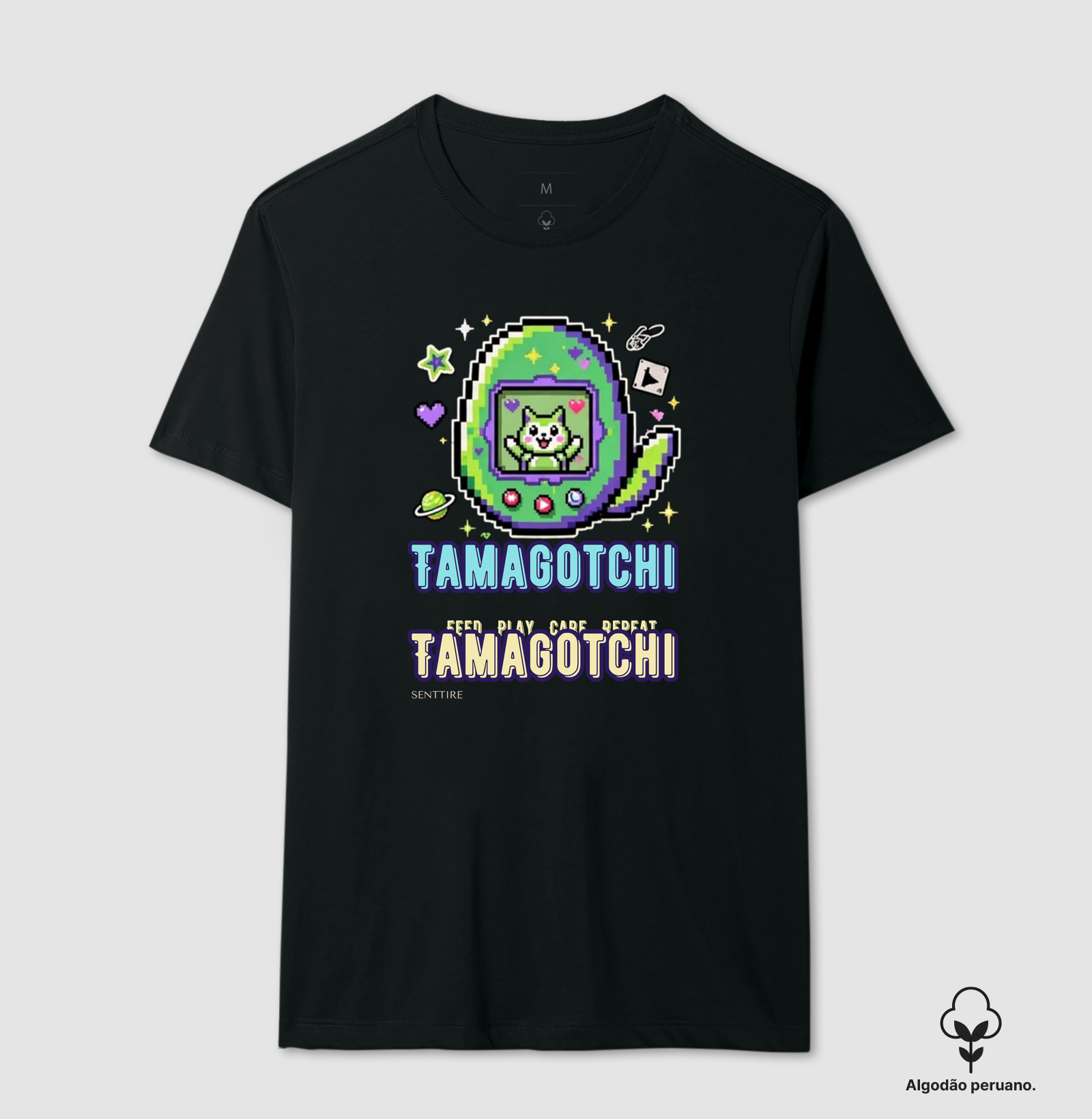 Camiseta Tamagotchi - Camiseta Algodão Peruano