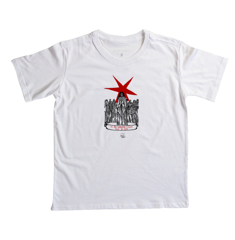 Fé pra enfrentar esses filhas da put* - Camiseta Infantil