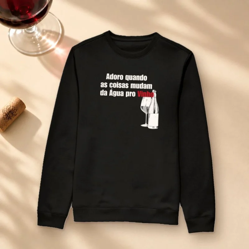 Camiseta Da Água pro Vinho - Suéter Moletom