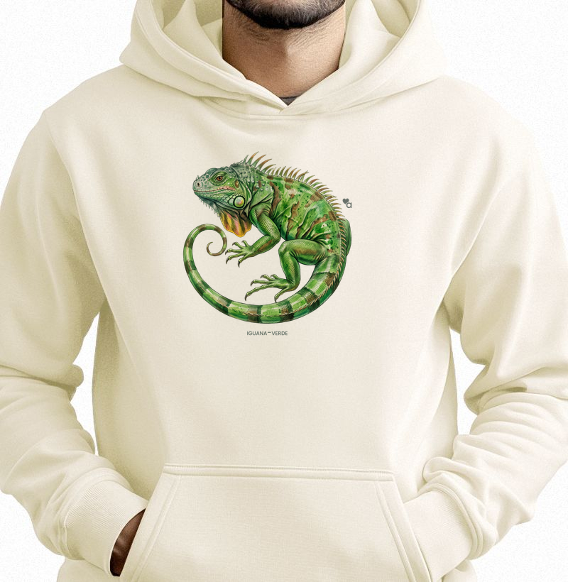 Répteis - Iguana Verde - Moletom Hoodie