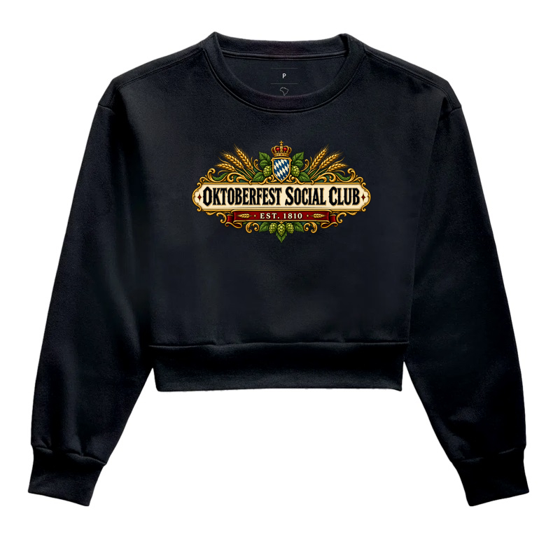 Oktoberfest Social Club — Est. 1810 - Cropped Moletom