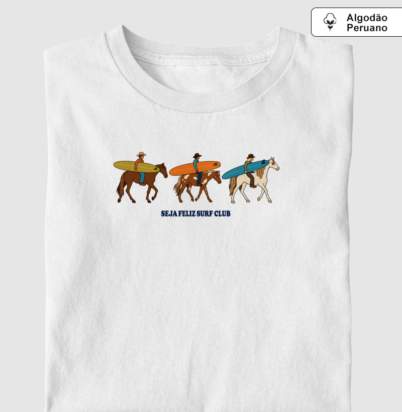 CAVALEIROS SURFISTAS - Camiseta Algodão Peruano