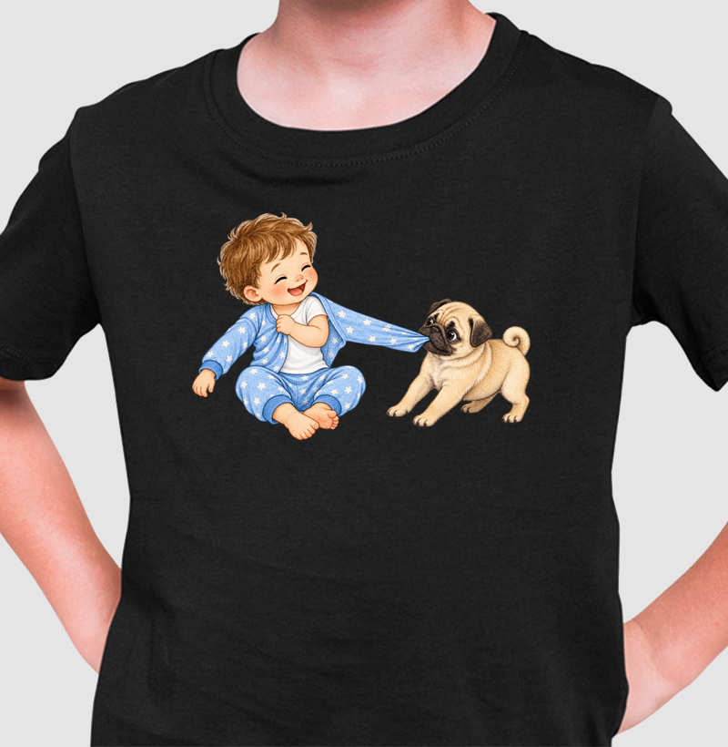 Pug Puxando Pijama