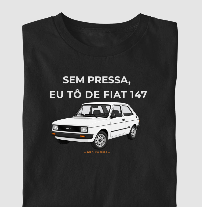 Sem pressa, eu tô de Fiat 147 Branco