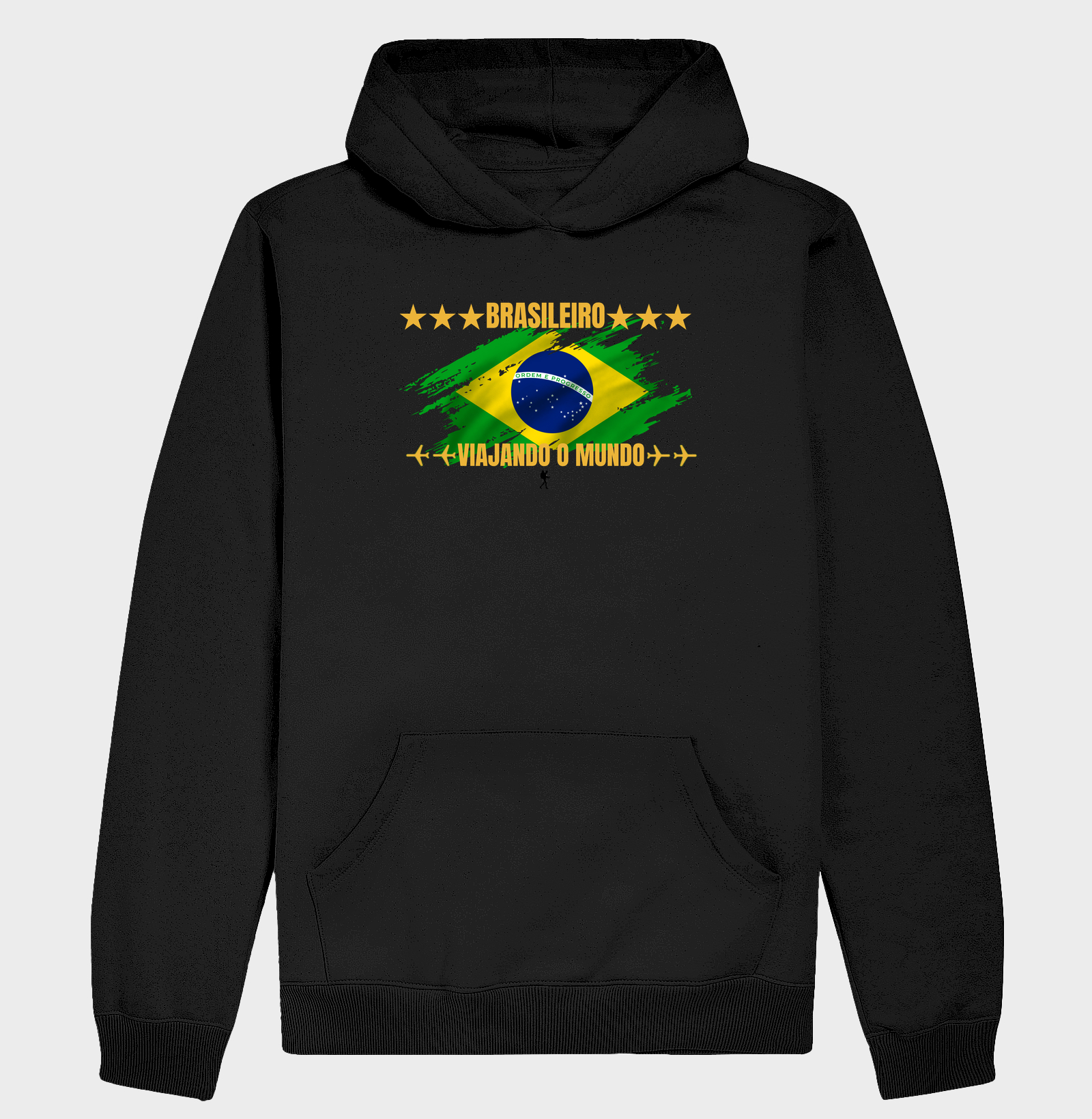 Camiseta Brasileiro Viajando o Mundo | Bandeira do Brasil Viagem | Colecao Viciados em Viagem | Excursionista