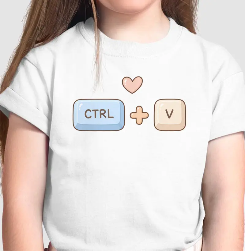CTRL + V — Mini Dev - Camiseta Infantil