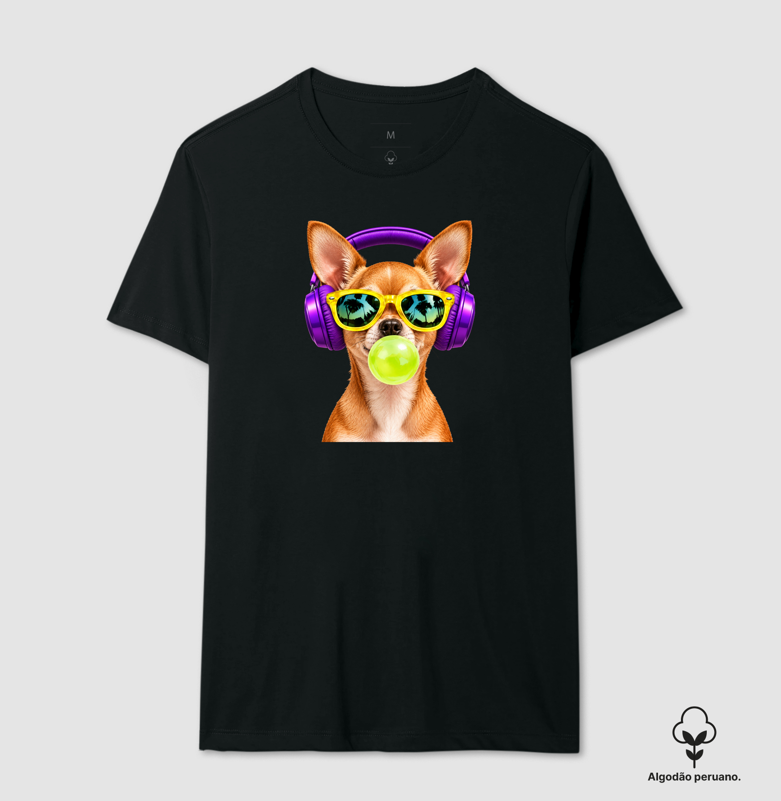 Chihuahua Pop Vibes - Camiseta Algodão Peruano