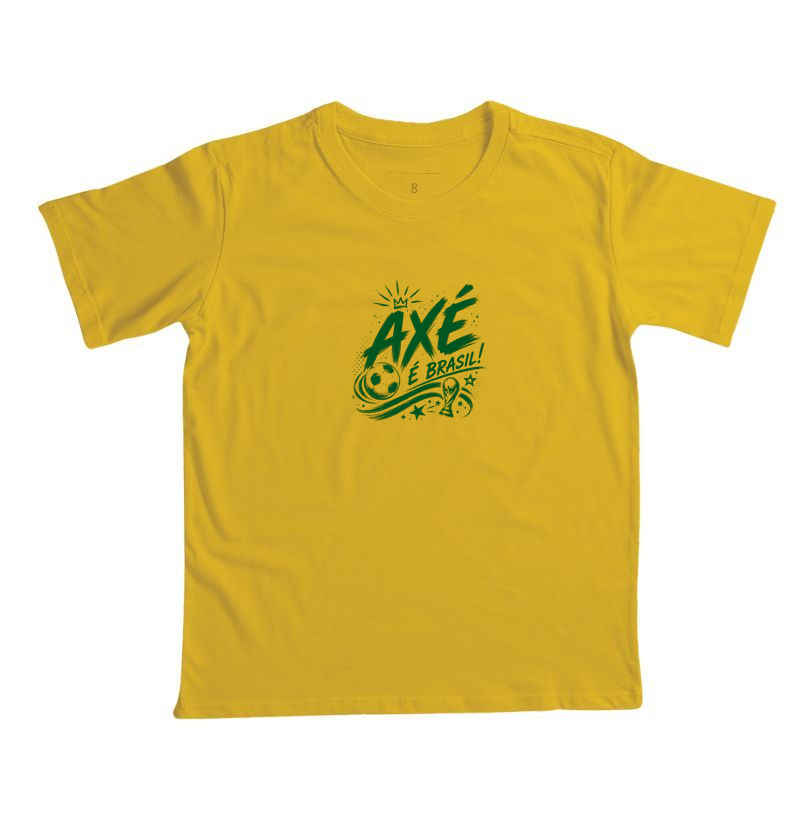 Camiseta Infantil Brasil Axé Algodão Premium