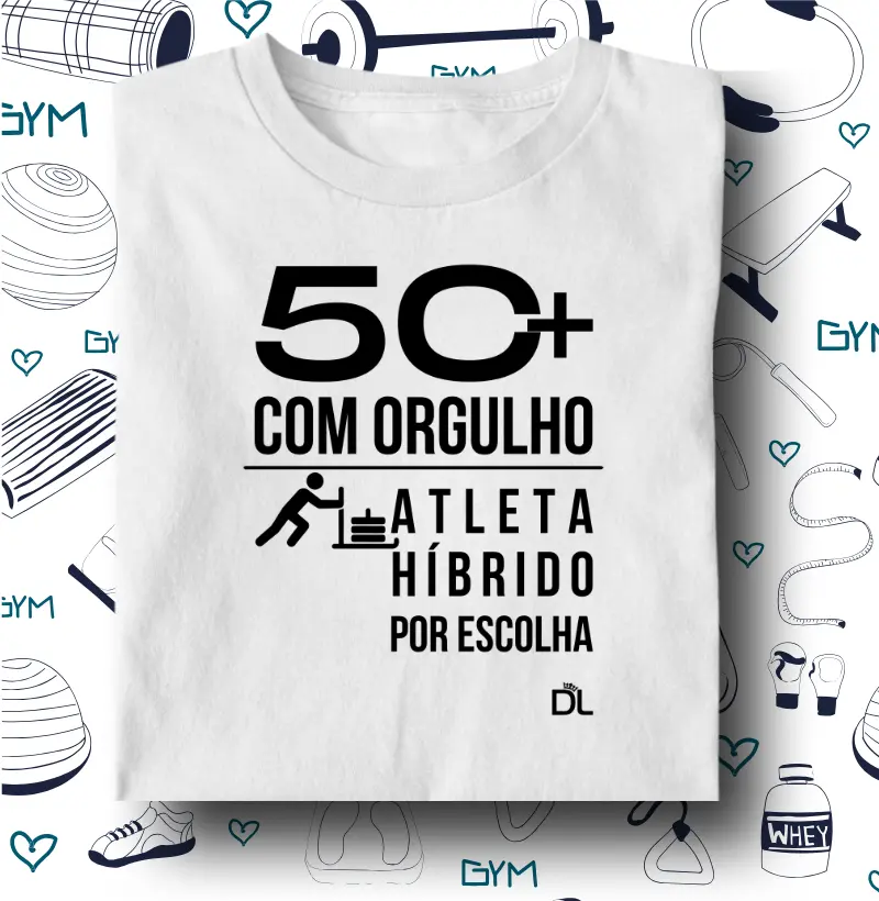 50 Mais Atleta Híbrido - Camiseta Algodão Peruano