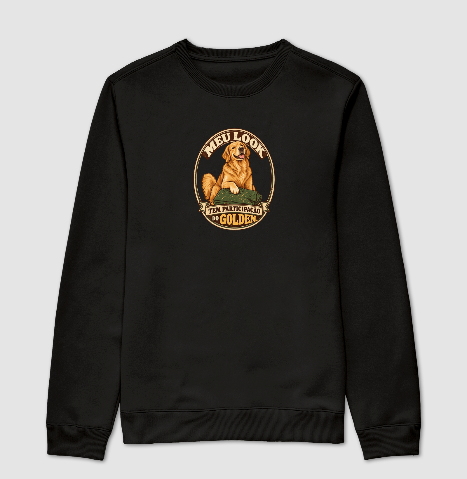 Meu look tem participação do Golden. - Suéter Moletom