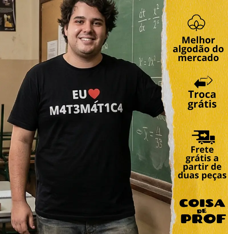 Camiseta Eu Amo Matemática
