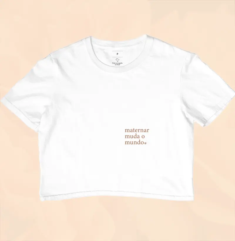 Maternar muda o mundo - bolso [cropped]