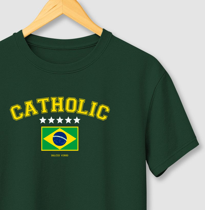 Camiseta Brasil + CATHOLIC 2026