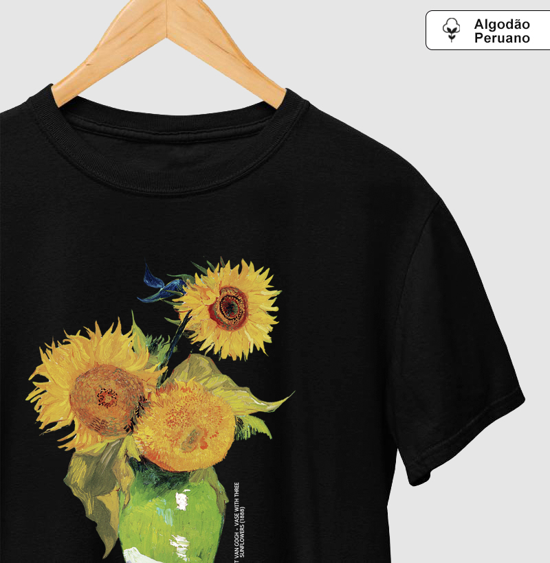 Vase With Three Sunflowers (1888) - Van Gogh - 