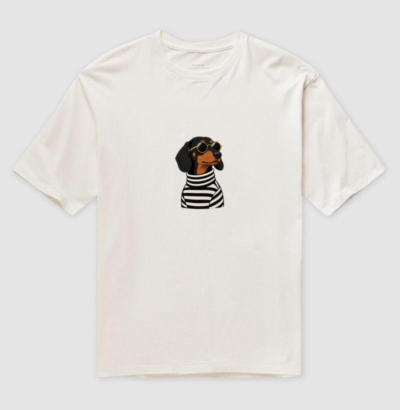 Otz Oversized Tee Dapper Dachshund