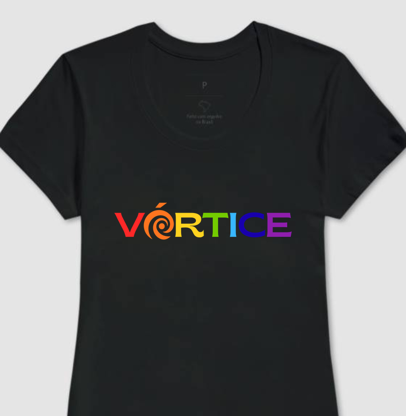 Baby look - Vórtice Arco-Iris