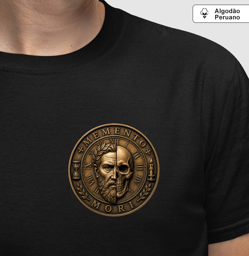 Memento Mori — A Medida do Tempo - Camiseta Algodão Peruano