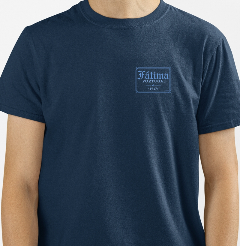 Camiseta Nossa Senhora de Fátima (logo azul claro)