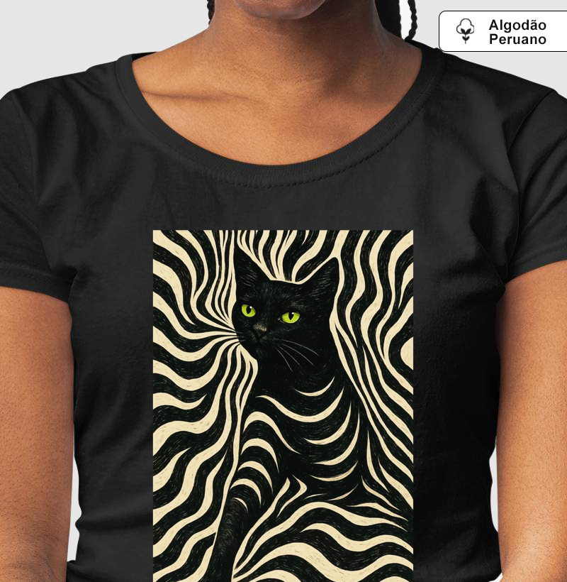 Camiseta Algodão Peruano Felino