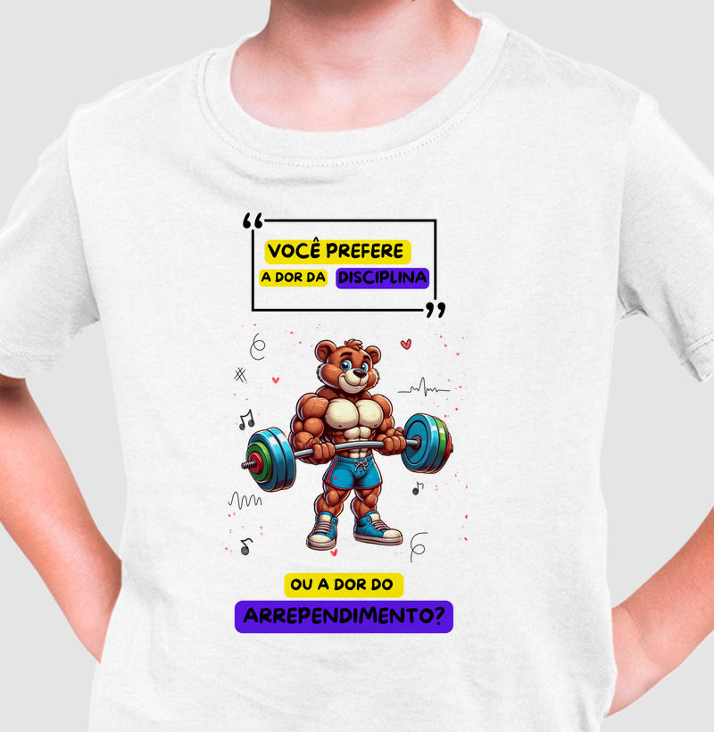 Urso Body Builder - Você prefere a dor da disciplina ou a dor do arrependimento?