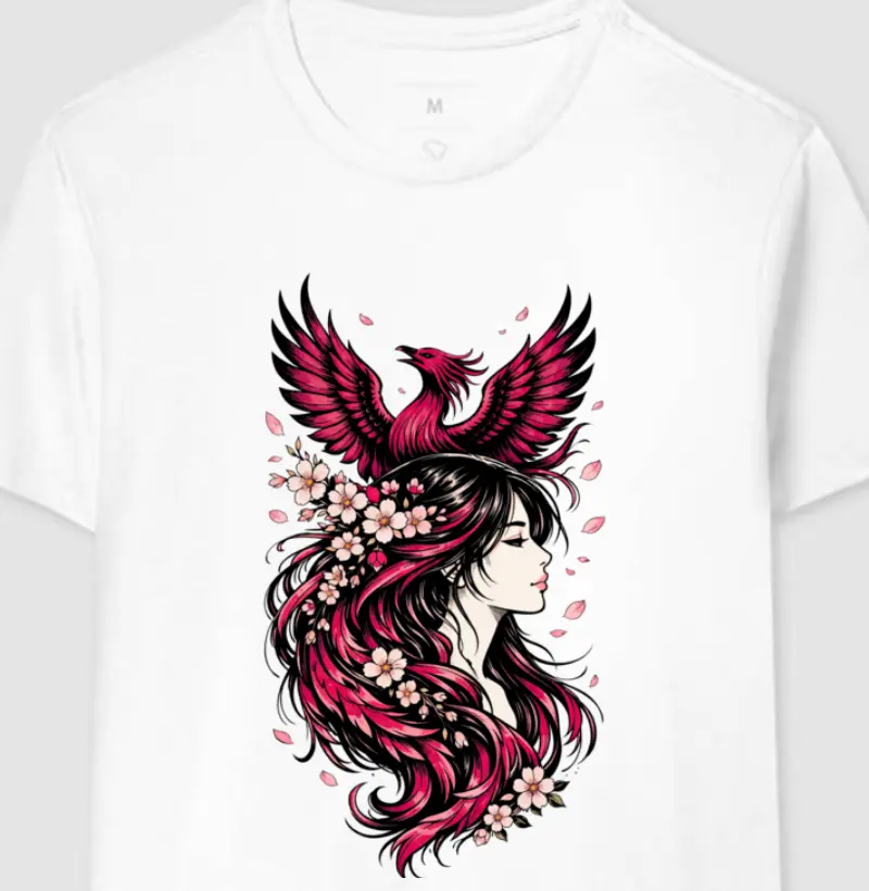 Mulher e Fênix - Flores de Cerejeira