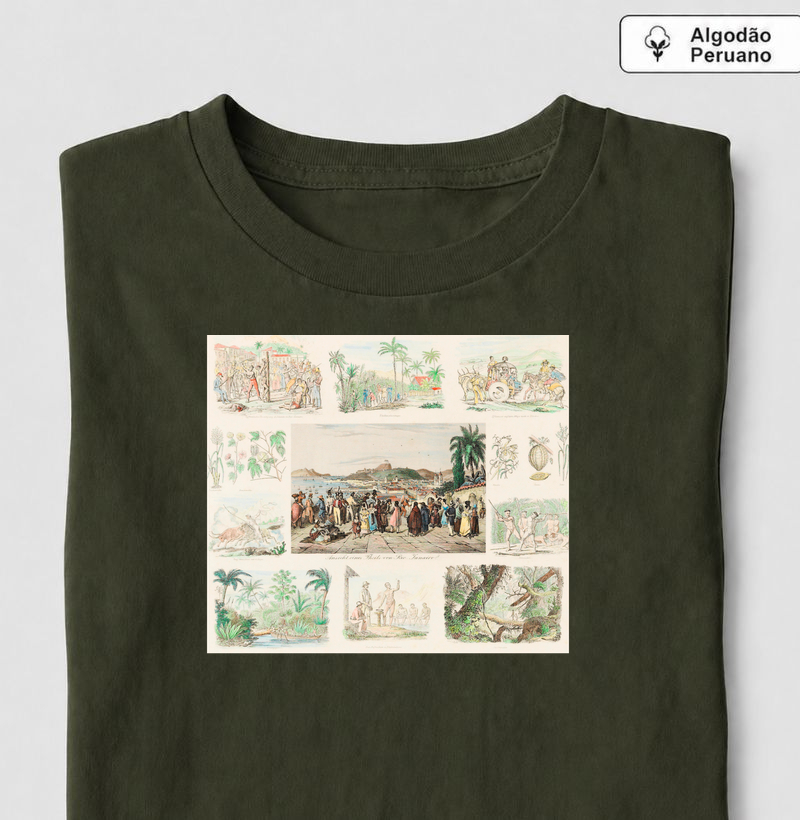Camiseta Imagens do Brasil, Rugendas - Camiseta Algodão Peruano