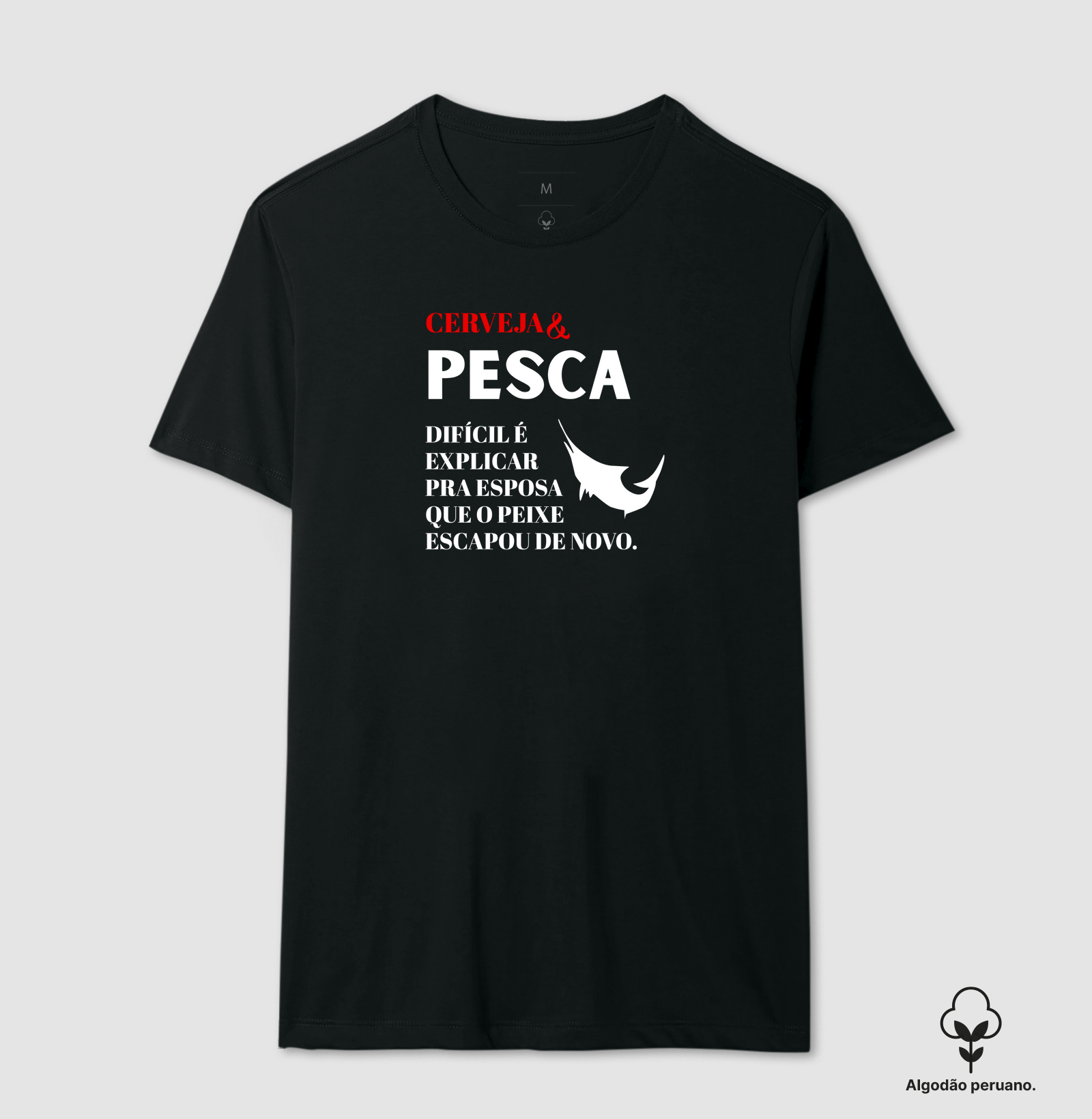 CERVEJA E PESCA - CAMISETA PREMIUM
