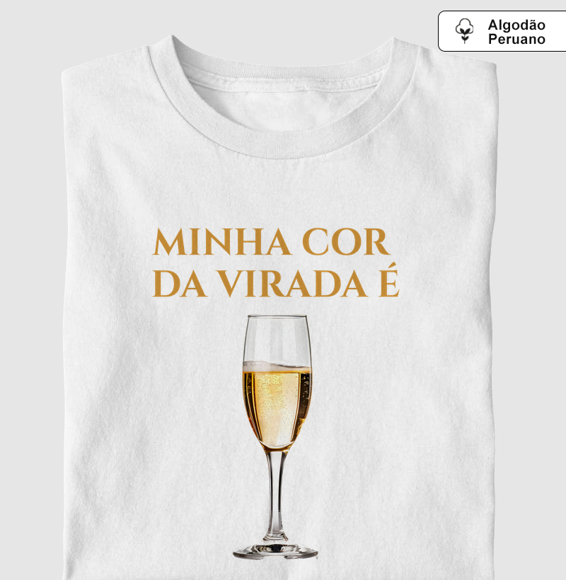 Camiseta Cor da Virada - Champagne - Camiseta Algodão Peruano