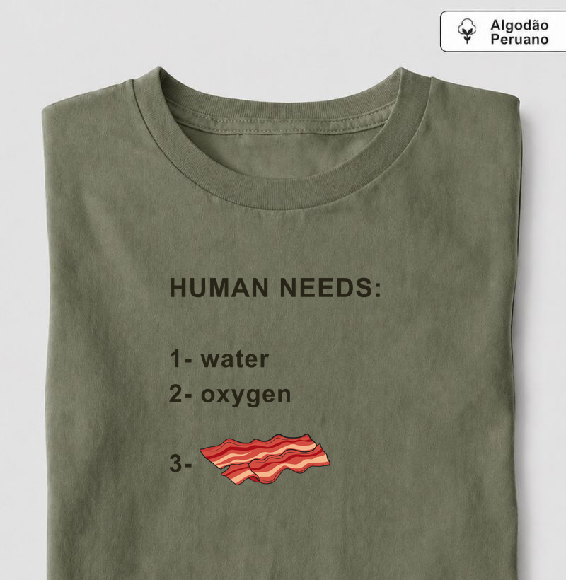 Human needs: Bacon Pima - Camiseta Algodão Peruano