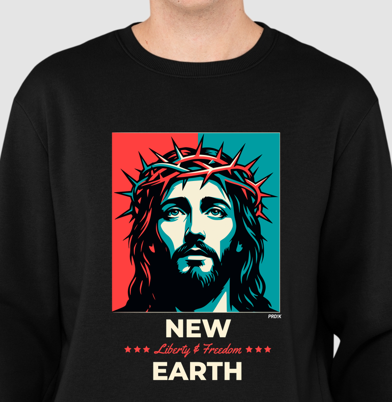 Moletom Fechado com Estampa - New Earth City