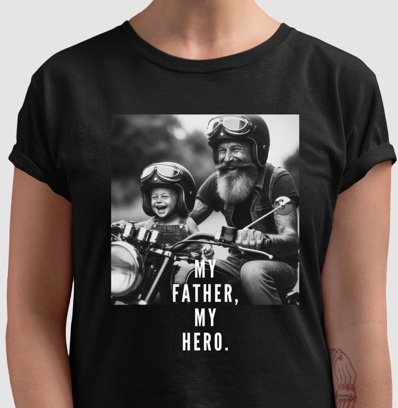 Camiseta Motociclista MY FATHER, MY HERO