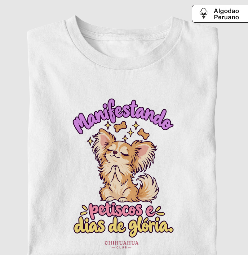 Manifestando petiscos e dias de glória.