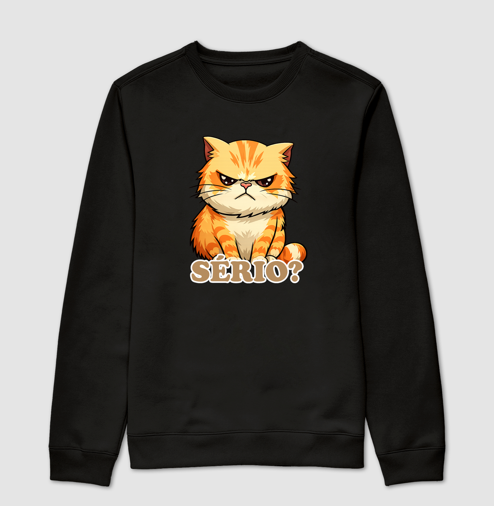 Camiseta Gato Rabugento "SÉRIO?"