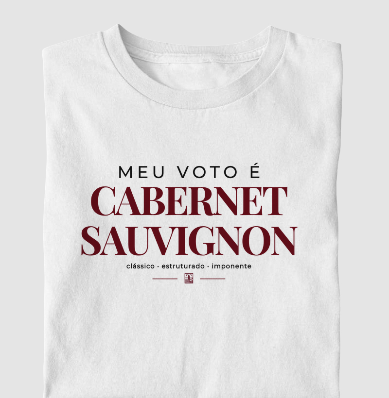 Camiseta “Meu Voto é Cabernet Sauvignon” – Wine Premium