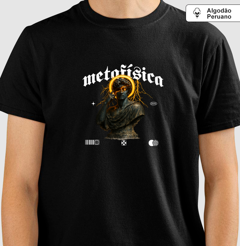 Camiseta Algodão Peruano Masculina: Metafísica