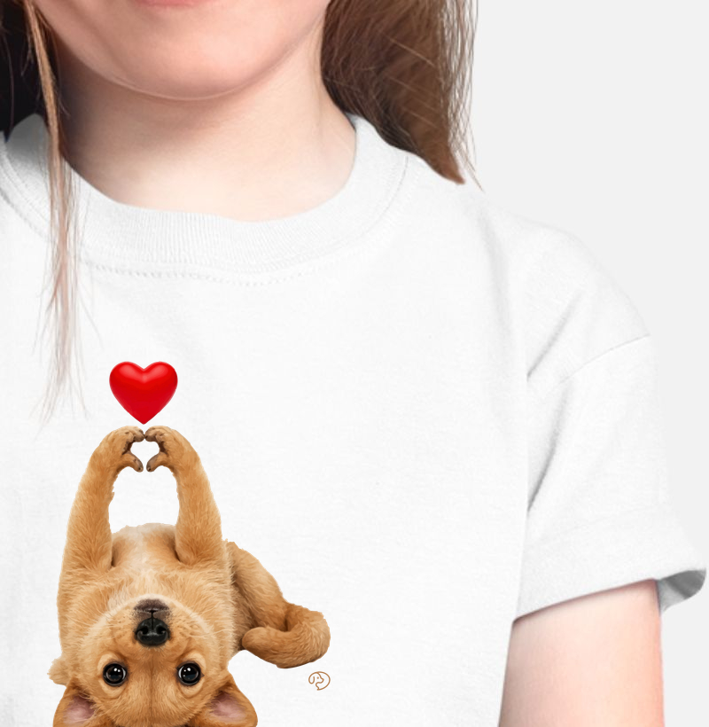 Doguinho Coração - Camiseta Infantil