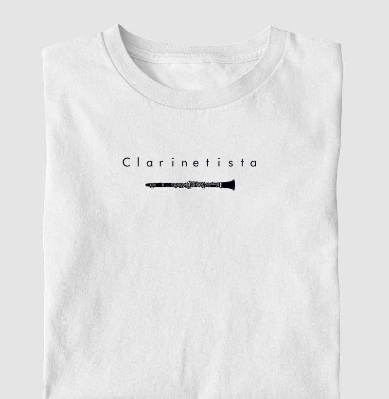 Camiseta Infantil Clarineta Minimalista - M1