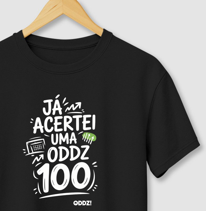 Camiseta Já Acertei Uma Oddz 100 – Estilo e Humor para Apostadores