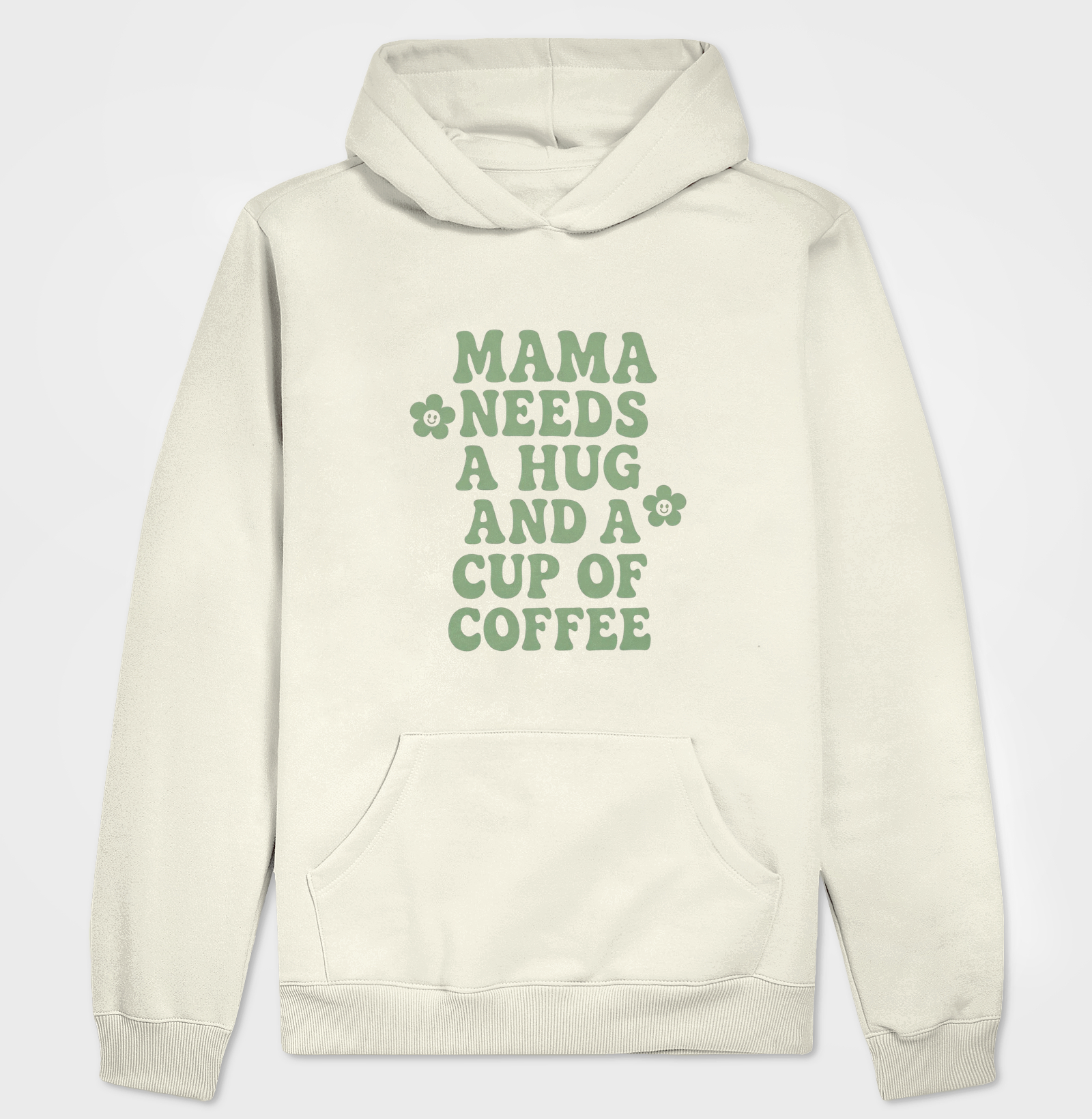 Camiseta Mama needs a hug and a cup of coffe flor