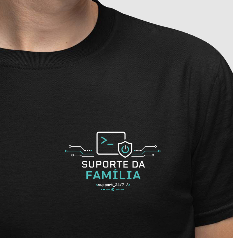 Camiseta Suporte da Família — Estampa de Bolso