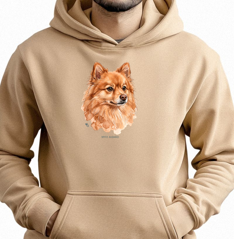 Cães - Spitz Alemão - Moletom Hoodie