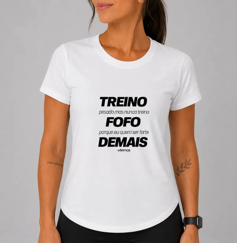 Baby look - Treino pesado mas nunca treino fofo porque quero ser forte demais