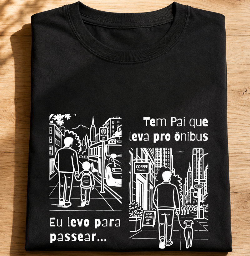 Tem pai que leva pro ônibus, eu levo pra passear