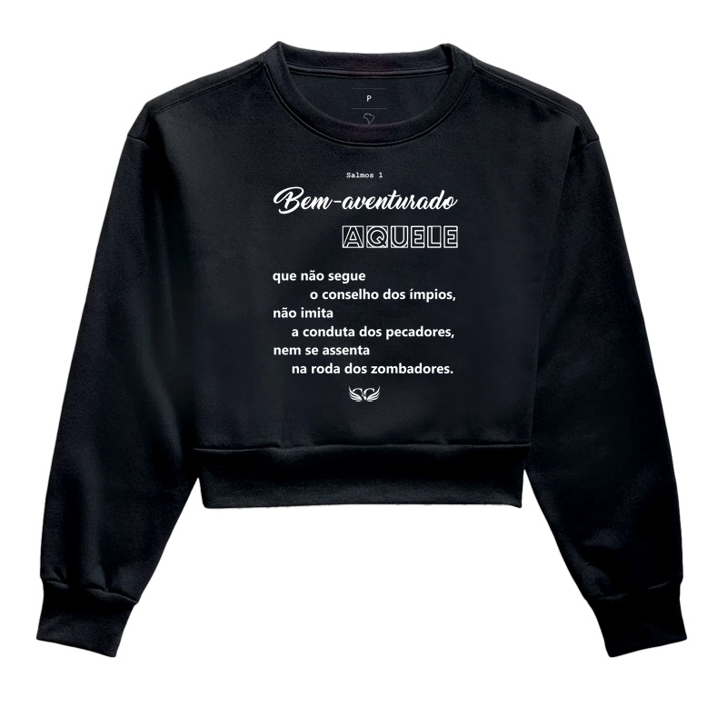 Camiseta Personalizada Salmo 1 Bem aventurado aquele que não segue o conselho dos ímpios.