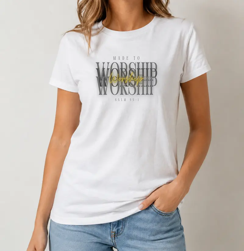 Camiseta Fem. Made To Worship - Camiseta