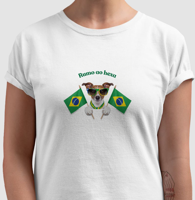 Camiseta Humor do Hexa | Cachorro Brasil Edition